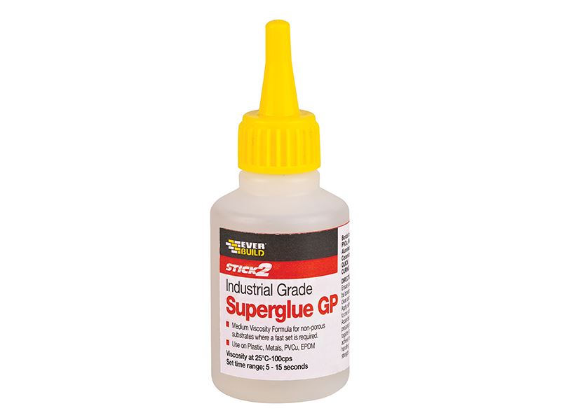 Everbuild Sika Industriële Superlijm, 20g, Algemeen gebruik