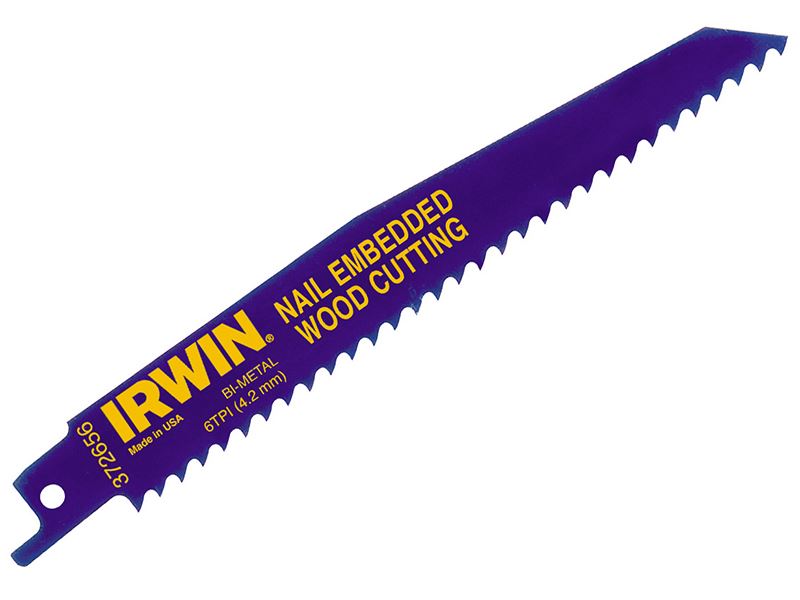 IRWIN 사브르 톱날 (못 포함 목재용), 150mm, 5개입
