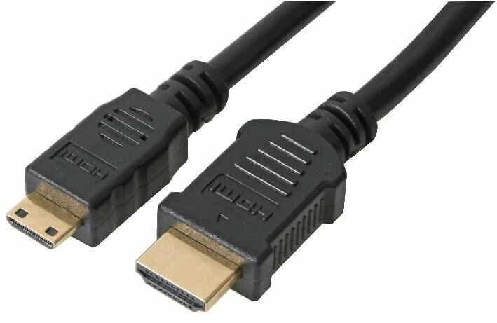 PRO SIGNAL - Cábla HDMI Fireann A go HDMI Mini Fireann C, 2m Dubh