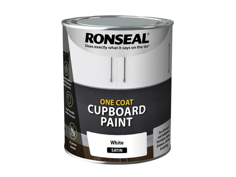 Ronseal Pittura per Pensili a Una Mano, Bianco Satinato, 750ml