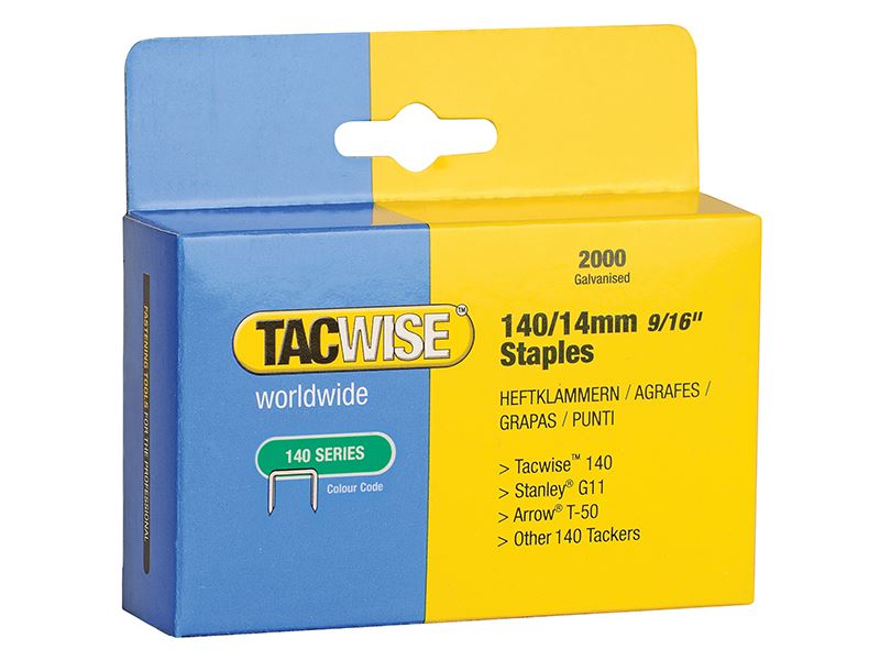Tacwise 140 Graffette Extra-Robuste da 14mm, Tipo T50 G, Confezione da 2000