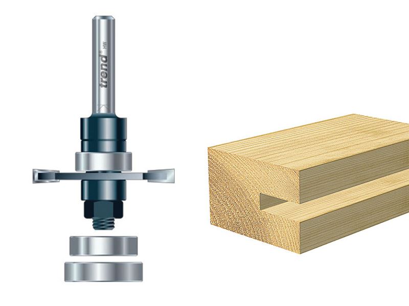 Trend TCT Bearing Guided Biscuit Jointer Set, 4.0 x 40mm, 1/2in Shank