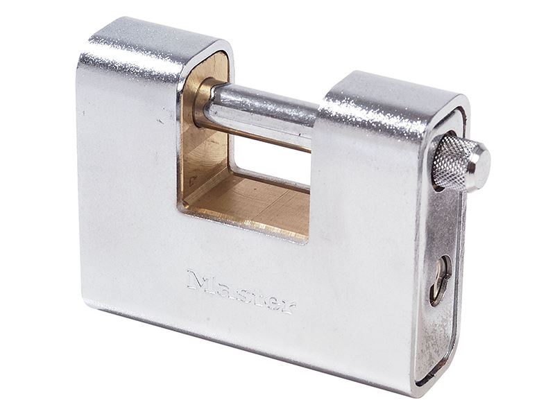 Master Lock Armoured Zinc Shutter Padlock, 90mm, 12mm Shackle
