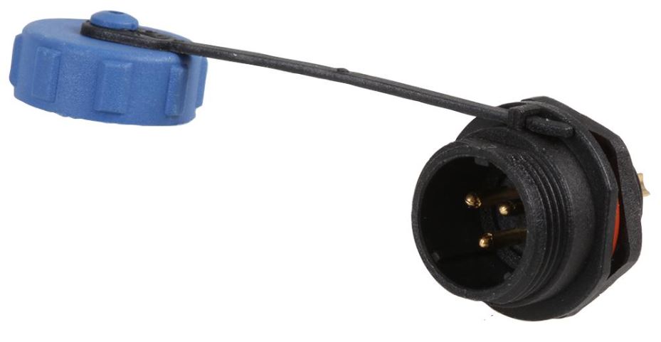 PRO ELEC מחבר פאנל עם תבריג תלת קוטבי IP68