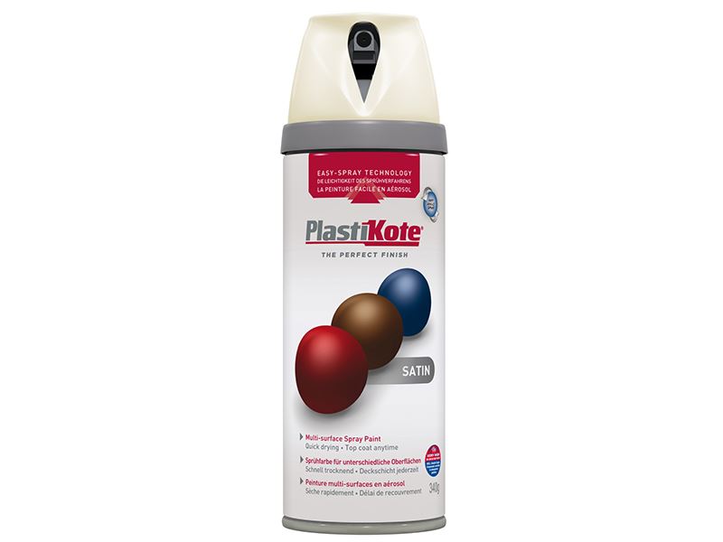 PlastiKote 트위스트 & 스프레이 새틴 포르셀린 페인트, 400ml