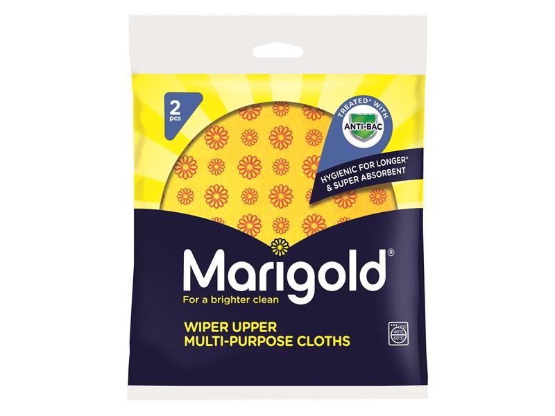 Marigold Wiper Upper - Chiffons multi-usages antibactériens, Lot de 2 (Pack de 
