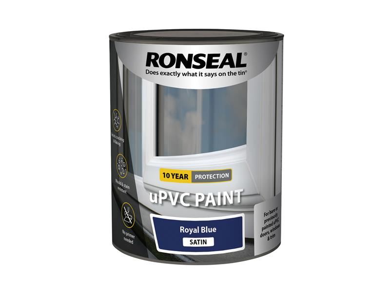 Ronseal Peinture pour uPVC Bleu Royal Satin 750ml