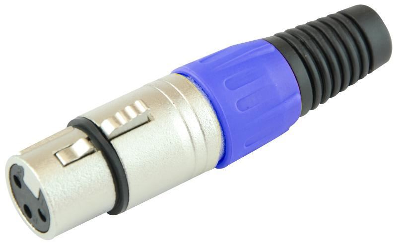 Prise XLR 3 pôles PRO SIGNAL avec relief de tension bleu