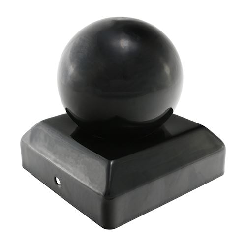Timco Coperchio per Palo da Recinzione a Sfera, Epoxy Nero, 100mm (4x4)