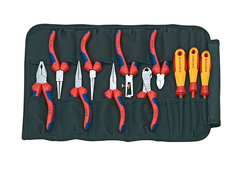 Knipex 11点セット プライヤー＆ドライバー ツールロール