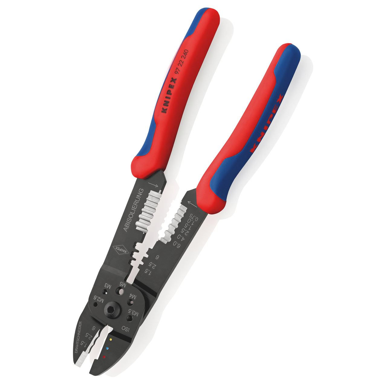 Knipex Kombinační kleště 9722240SB pro stínění, stříhání a krimpování, 240mm