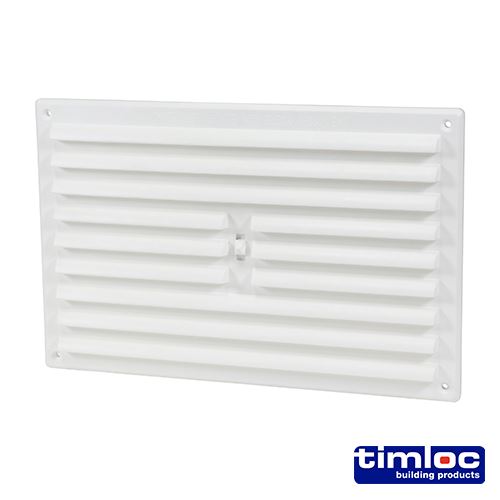 Timco Interne Plastic Hit & Miss Luikrooster - Wit - 260x170mm