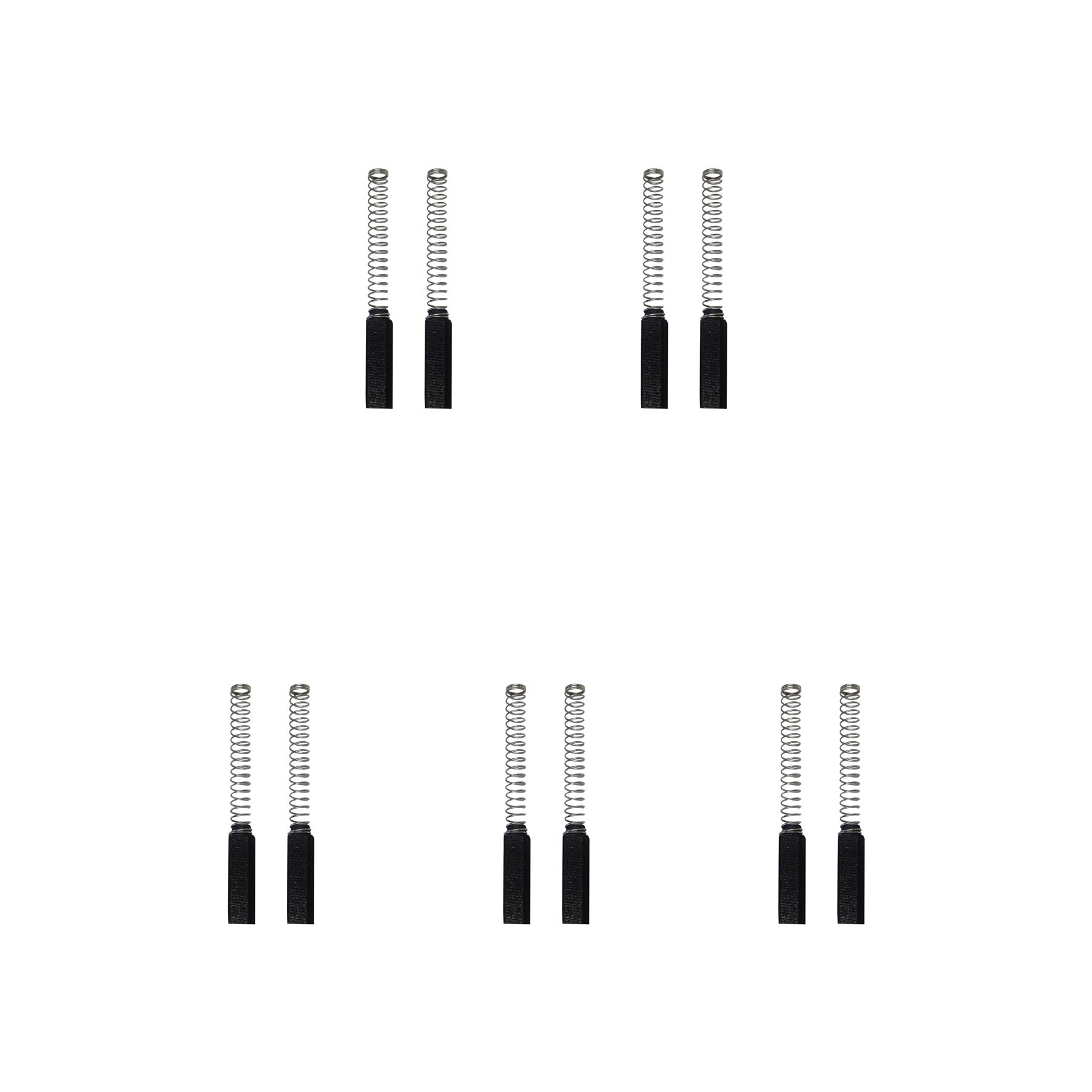 CarbonBr 5 Conjuntos de 2 Escovas de Carbono para Batedeira, 4 x 4,5 x 18mm
