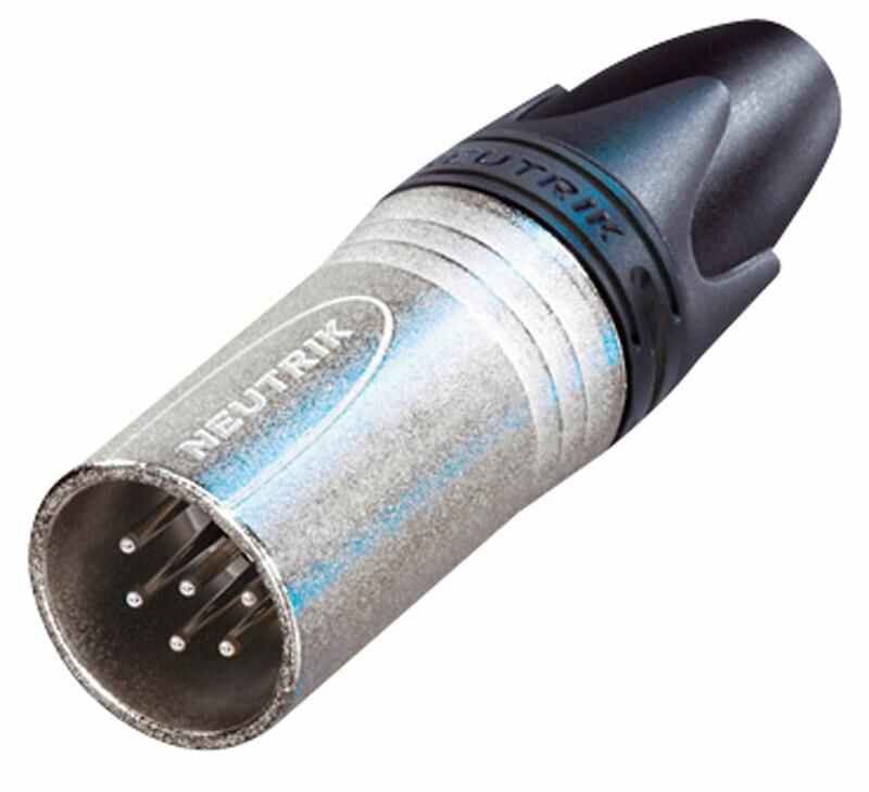 NEUTRIK - Plug XLR 6 Pole, Reka bentuk Ergonomik