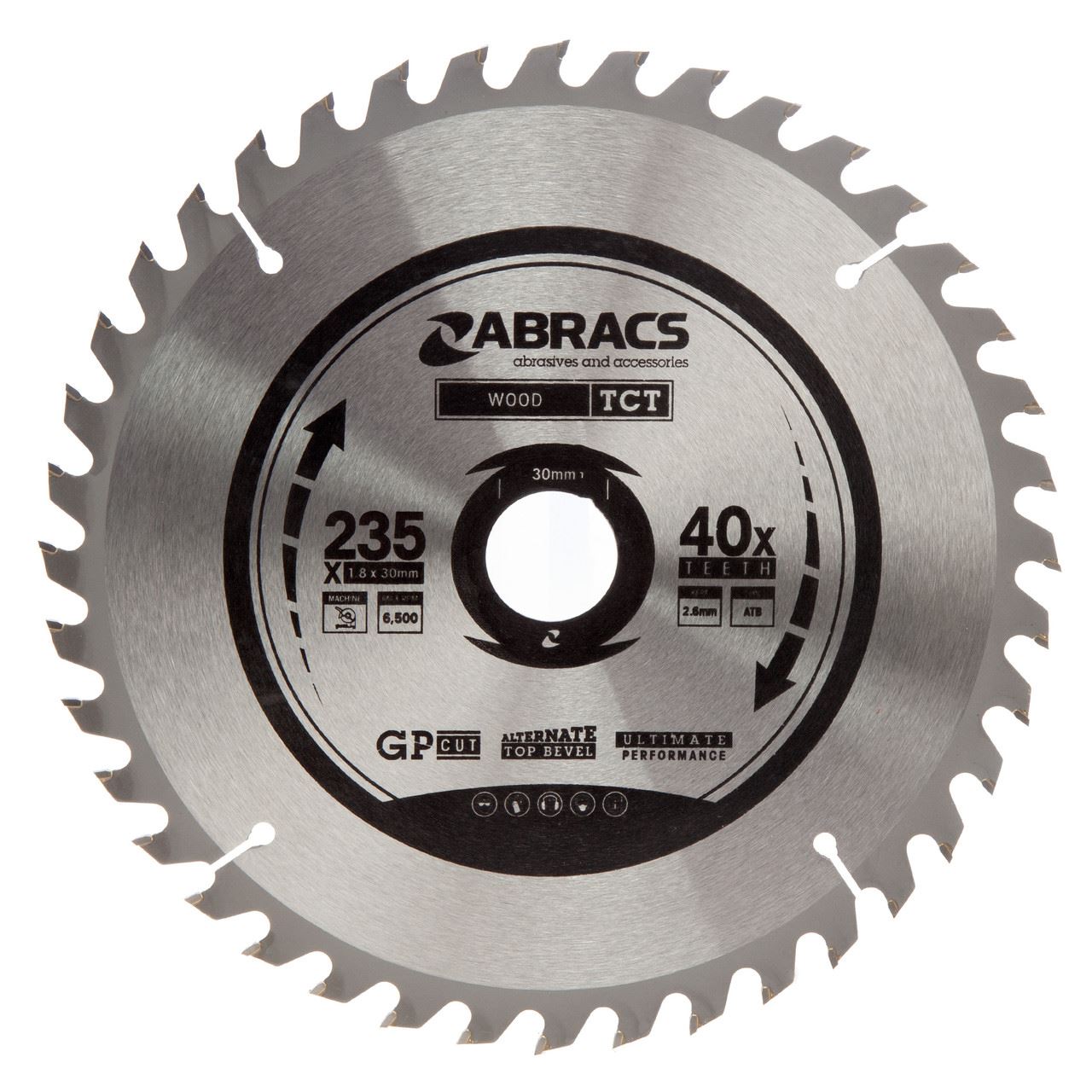Abracs TCT23540 鎢鋼圓鋸片 木材專用 235 x 30mm x 40齒