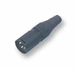 Fiche XLR 3 broches Deltron, contacts en argent, montage sur câble