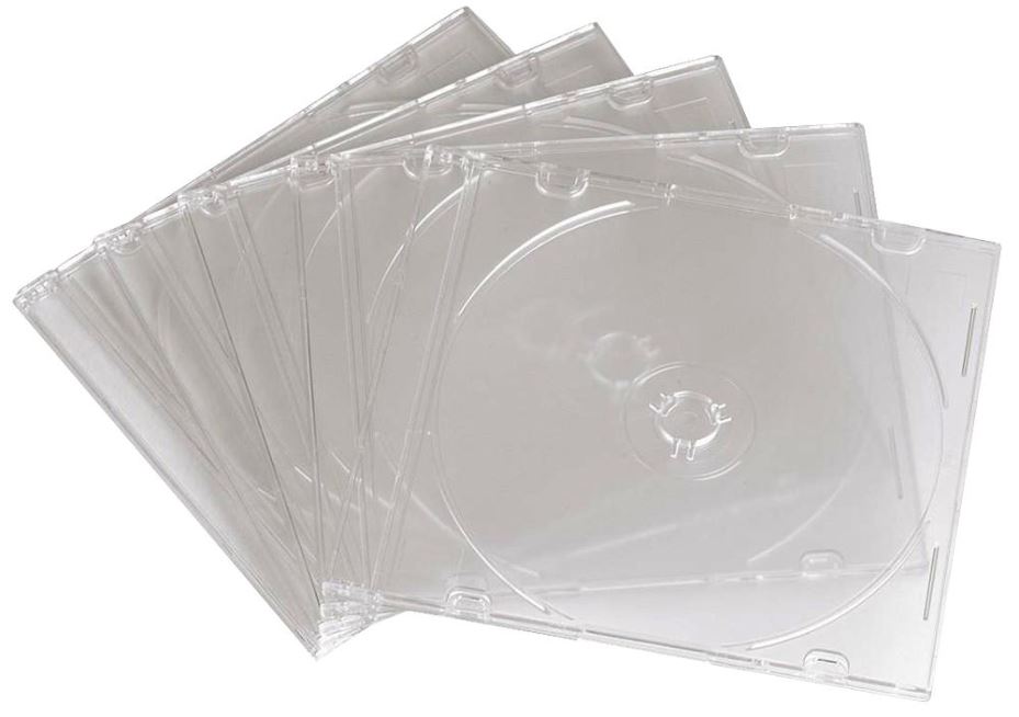 HAMA Slim Transparent CD Jewel Cases, 25-Pack