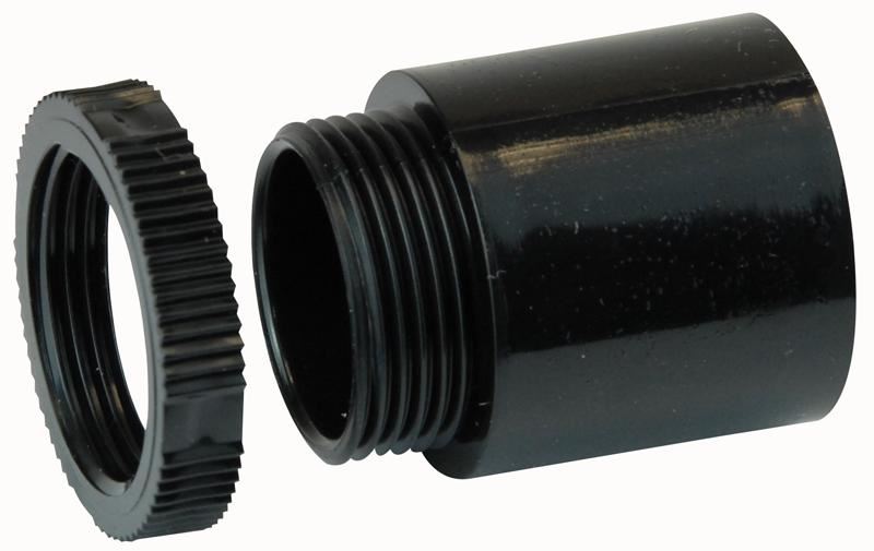 PRO POWER - Männlicher Adapter 25mm Schwarz Einzelpackung