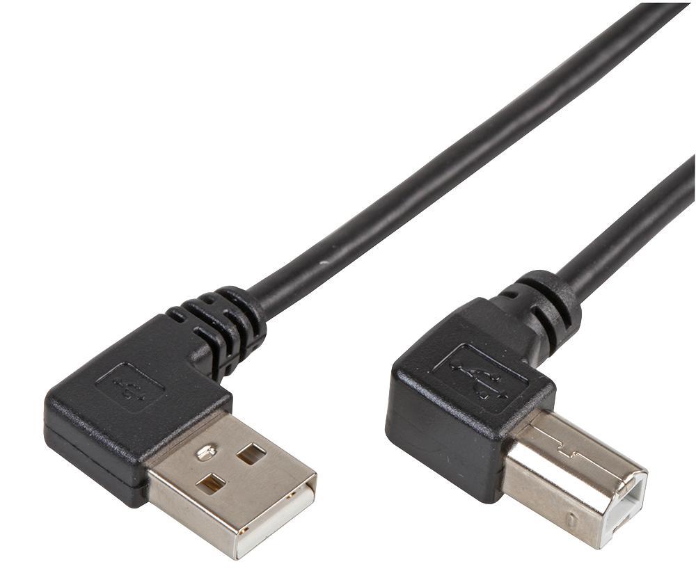 Câble USB A vers B à angle droit PRO SIGNAL, 1m