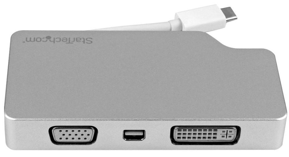 STARTECH - Penyesuai Perjalanan USB-C ke VGA, DVI, 4K HDMI atau 4K Mini Display