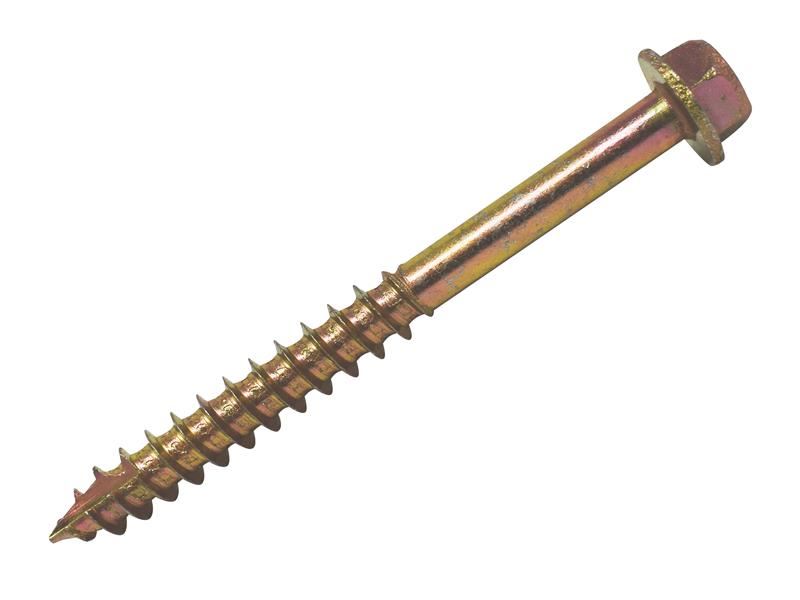 ForgeFix Spectre™ Sechskant-Holzschrauben M10 x 70mm, Zinkgelb, Box 50 Stück