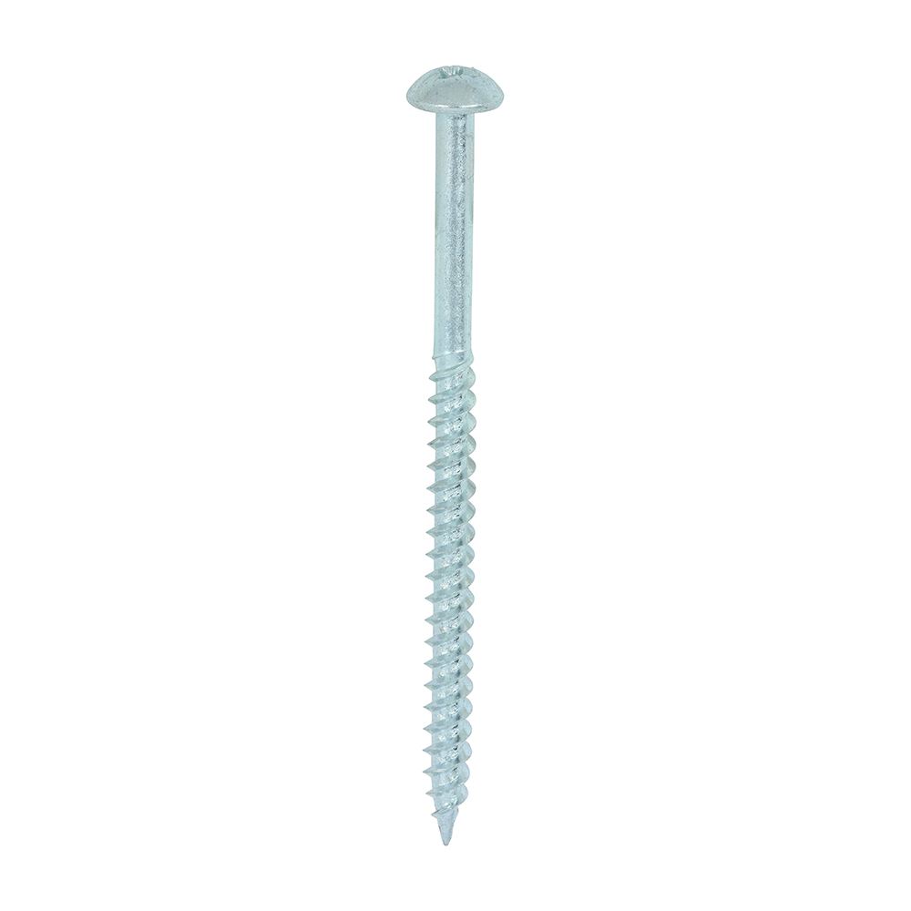 Timco - Scriú Adhmaid Dhá Shnáithe PZ Cruinn Sinc (10x3) - 200 píosa