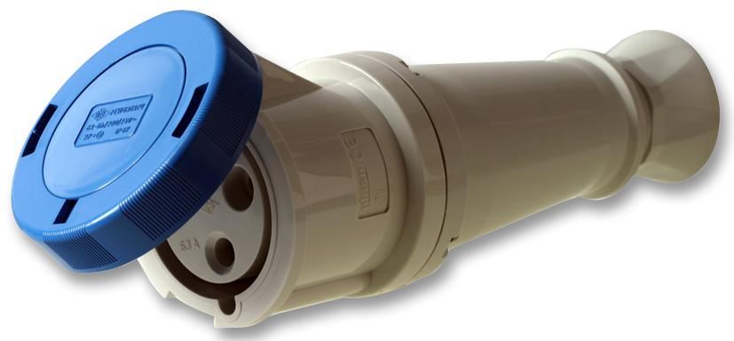PRO POWER Enchufe CEE 63A 2P+E, IP67, Azul, 240V