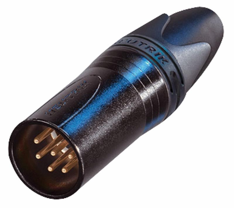 NEUTRIK - Fiche XLR 6 pôles, Noir, Contacts Dorés