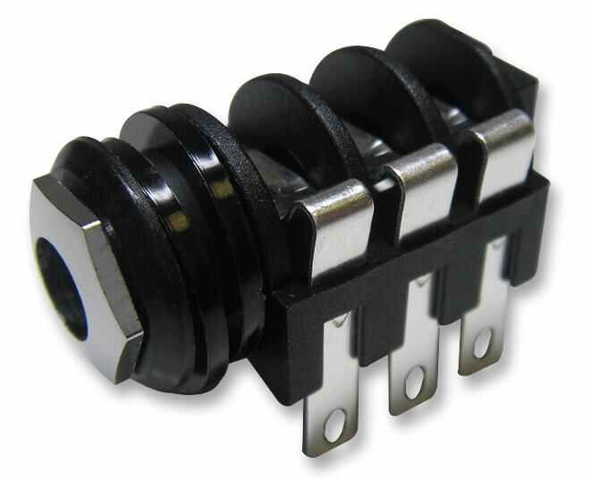 NEUTRIK 1/4 inch Jack Socket, 3 Pole, Switched, Chrome Nose, 2 Pack