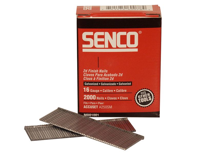 Senco 直排釘 鍍鋅處理 16G x 38毫米 (2000支裝)