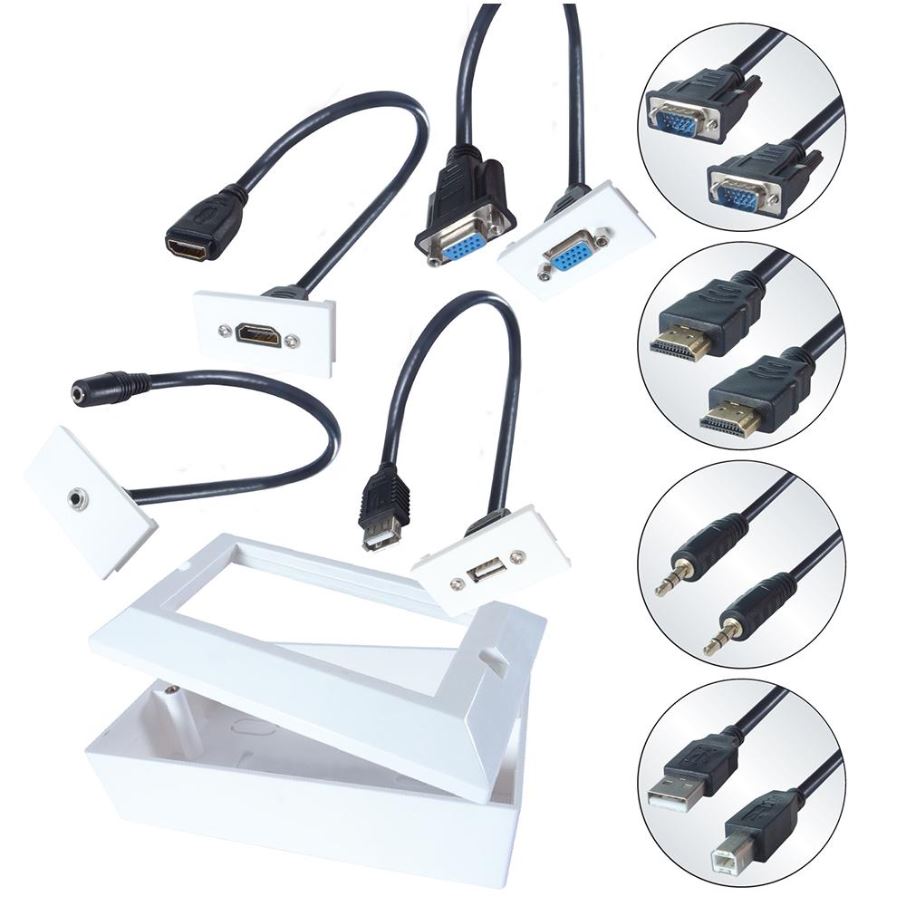CONNEKT GEAR - Set AV Modular Snap-In dengan Kabel 5m