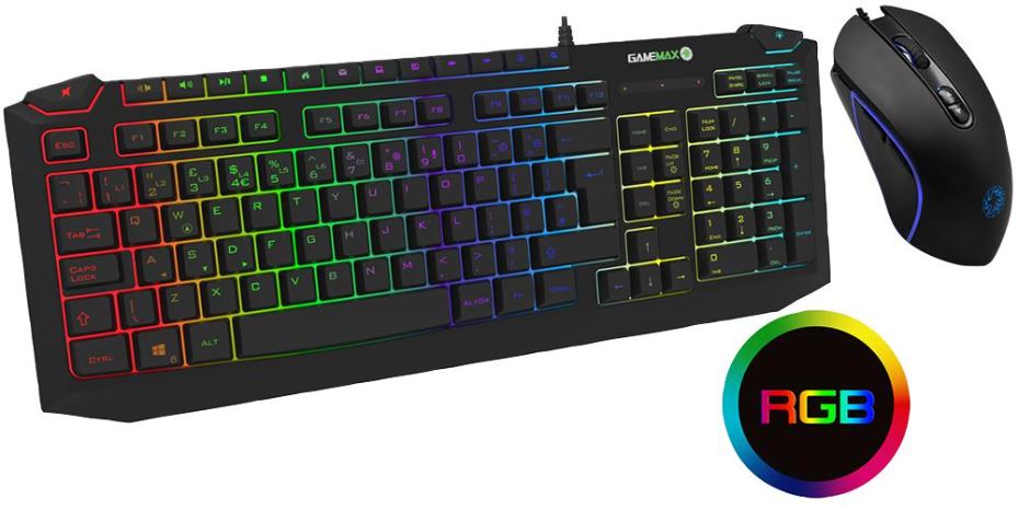 GAMEMAX Pulse RGB Gaming Keyboard & Mouse Deskset