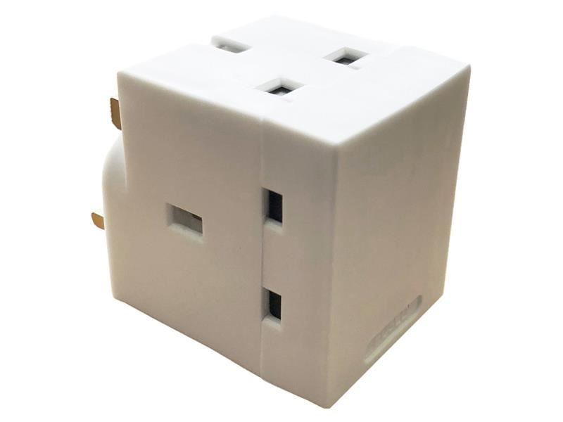 Dencon 3-Weg Adaptor, 13A Gezekerd