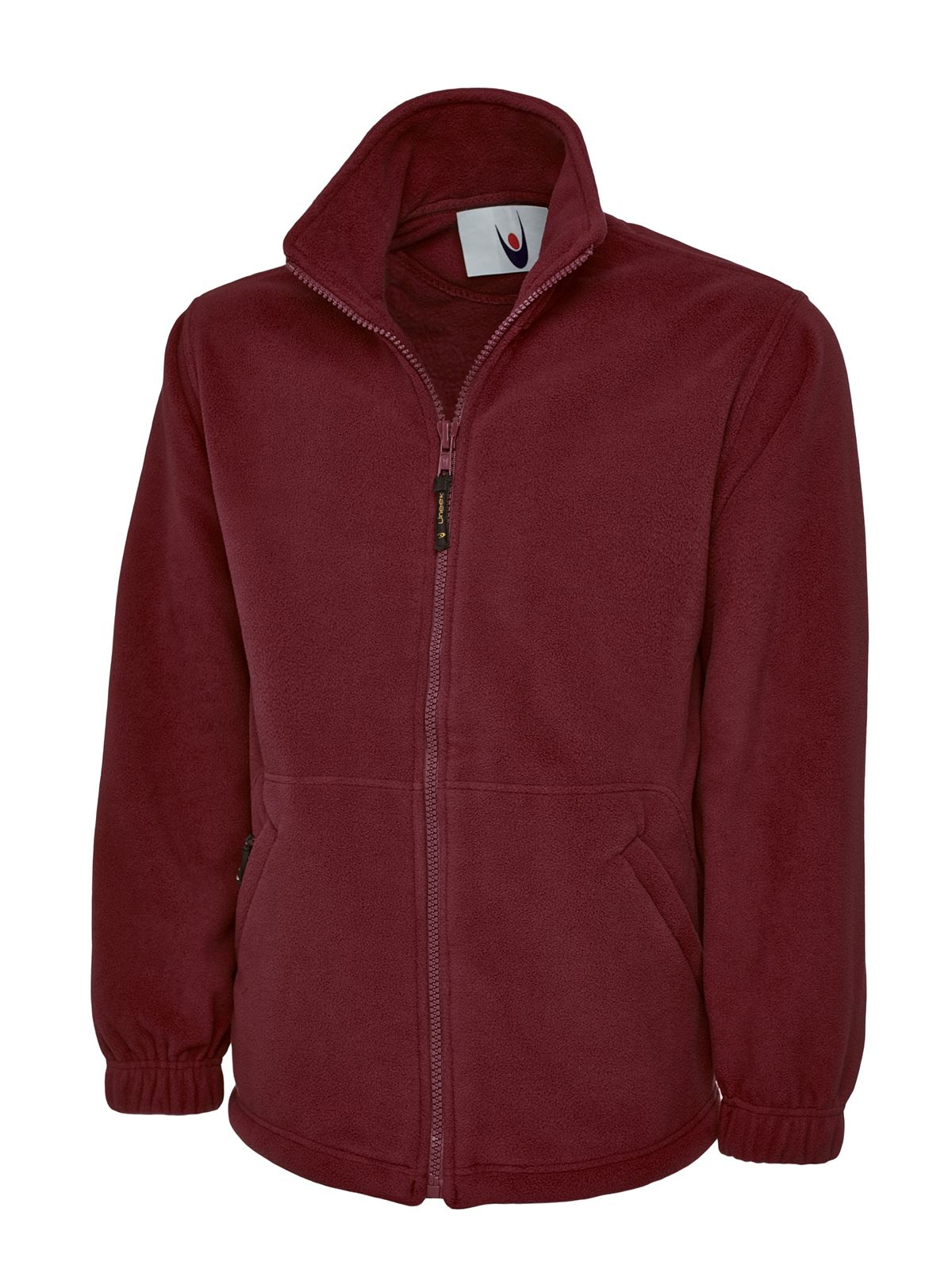 Uneek Unisex Premium Micro Fleece Jacket, Maroon, Size M