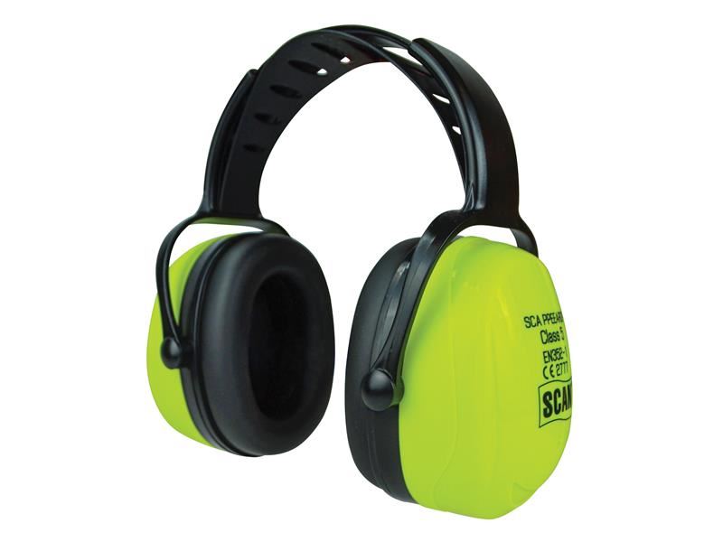 Scan Hi-Vis Ear Defenders, SNR 33dB