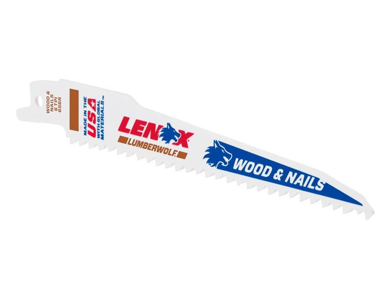 LENOX LumberWolf Reciprozaagblad, 152 x 19 x 1,3mm, 6 TPI (5 stuks)