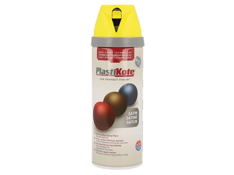 PlastiKote Twist & Spray Satin Lime Green Paint 400ml