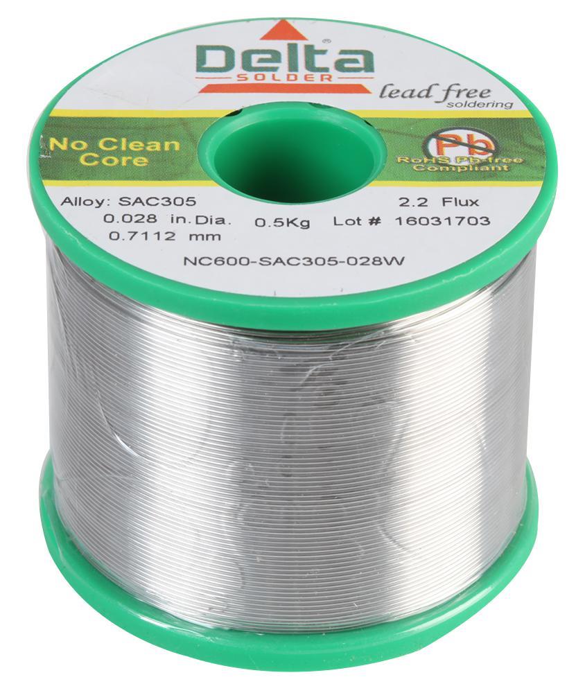 QUALITEK Lead-Free Solder Wire, 96.5/3/0.5, 0.7mm, 500g