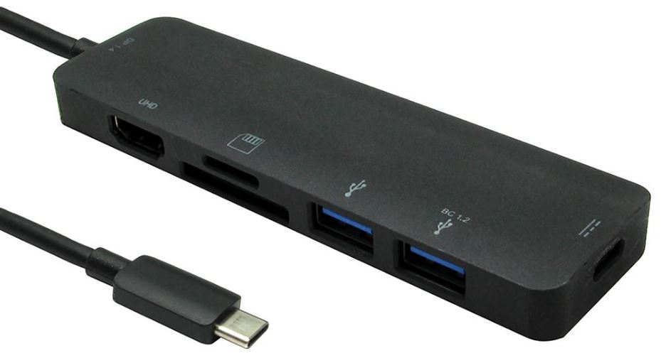 NEWLINK USB-C 6-in-1マルチポートアダプター HDMI＆カードリーダー付き