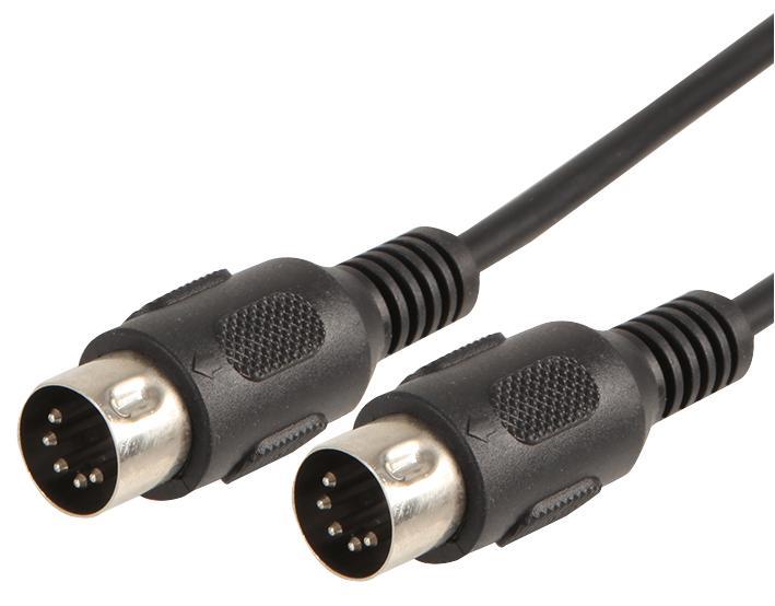 Electrovision 5-Pin DIN to DIN MIDI Cable, 180°, 3m