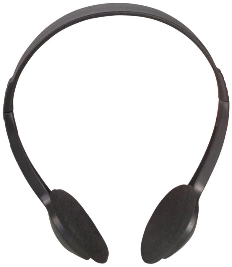 SOUNDLAB On-Ear Stereo TV Headphones, Black, 5m Cable