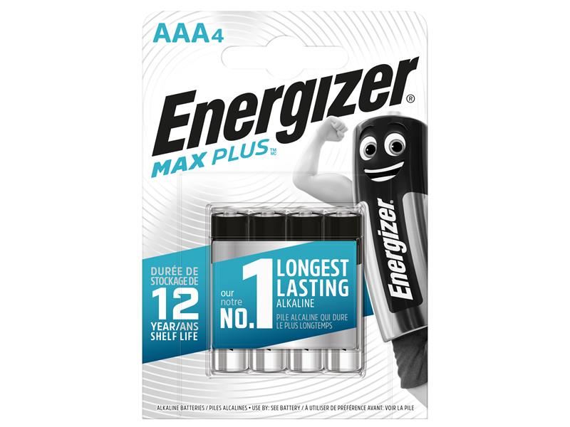 Energizer MAX PLUS AAA Αλκαλικές Μπαταρίες, Συσκευασία 4 τεμ.