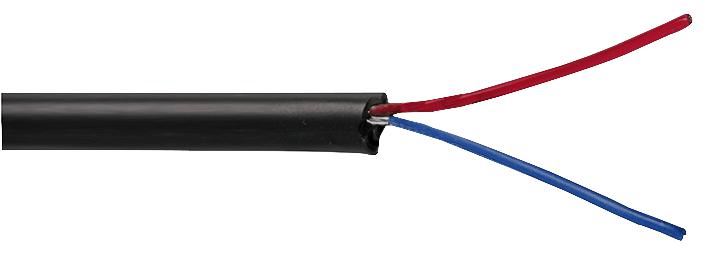 MULTICOMP PRO 2-jádrový nekrytý kabel, 0,1mm², černý, cívka 25m