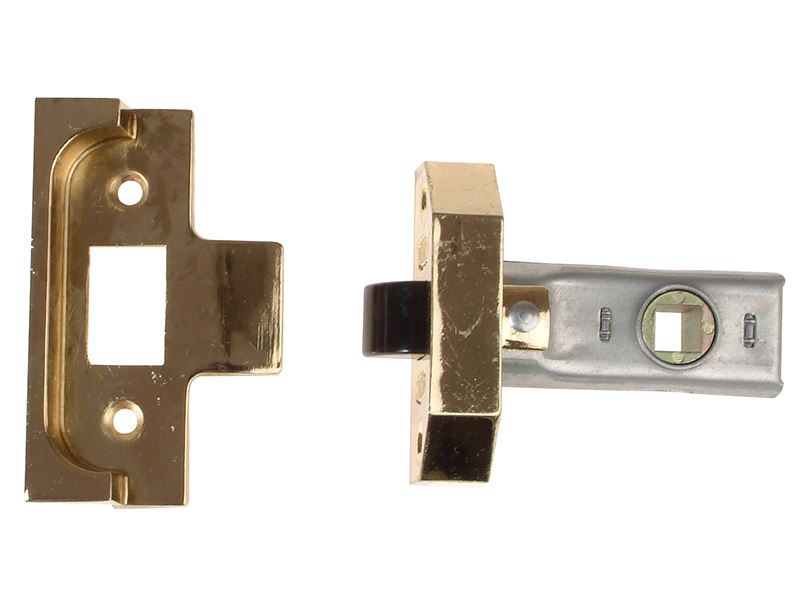 UNION 2650 Rebated Tubular Mortice Latch, Electro Brass, 63mm (2.5in)