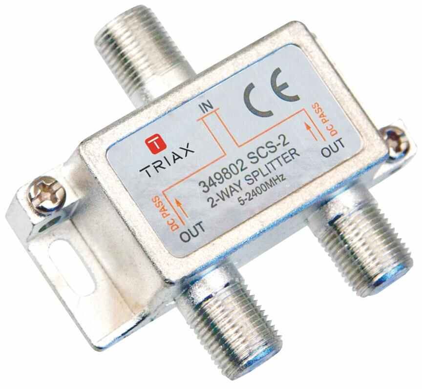 TRIAX TSS-SAT Scoilteoir Sáitéad 2 Bhealach, Raon Minicíochta 5-2400MHz