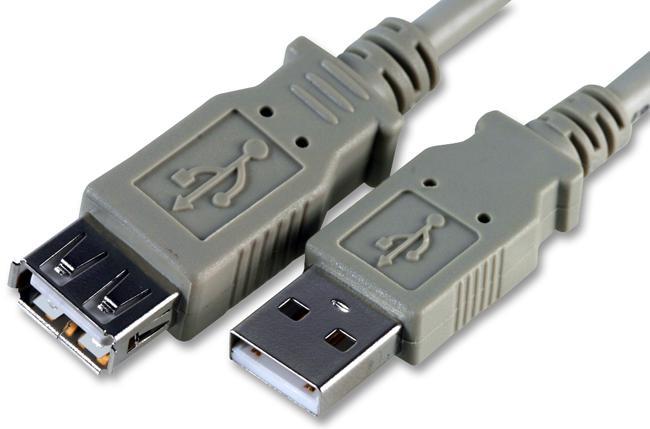 PRO SIGNAL USB A Plug to A Socket Extension Lead, 1m