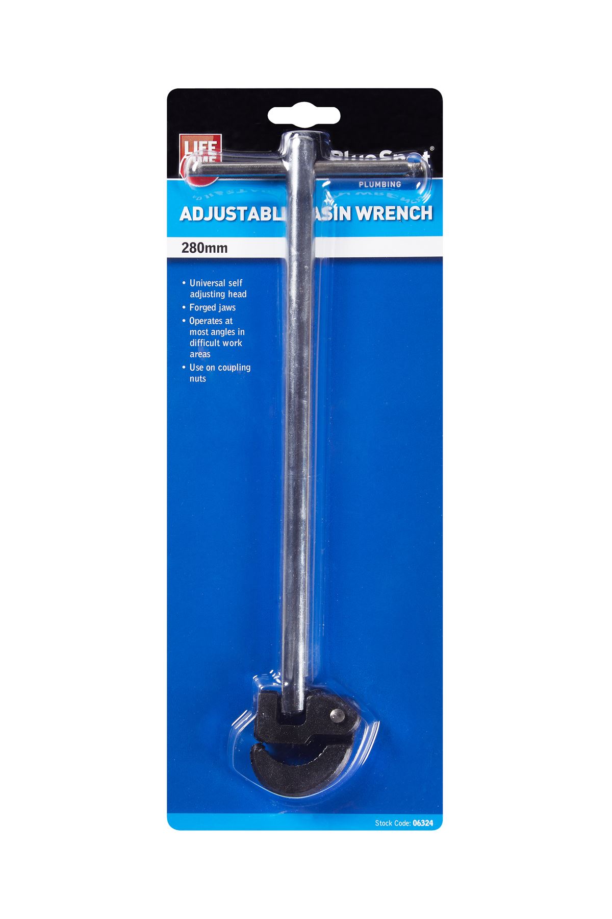Blue Spot Tools 280mm Bekkenmoersleutel, Gegalvaniseerd Carbon Staal
