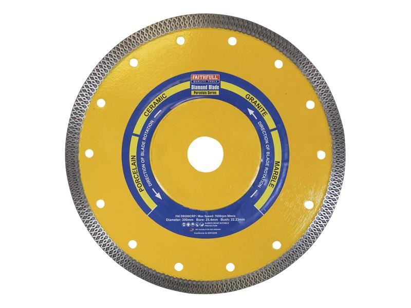 Faithfull Disco Diamante para Porcelana 200mm x 25.4mm