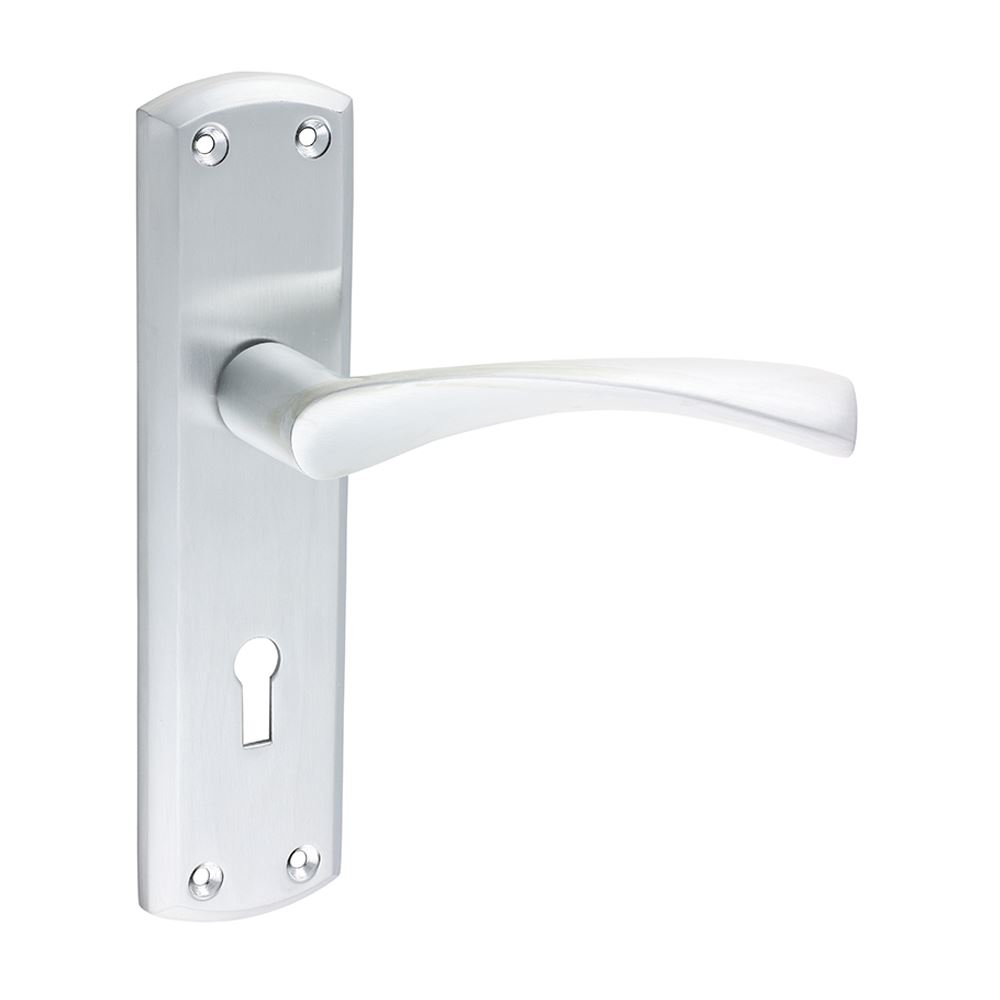 Timco - Zeta Lock Handles - Krom Satin (Saiz 175 x 45 - 2 Keping)