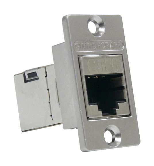 SWITCHCRAFT/CONXALL - RJ45 Cat6 屏蔽插座 面板安裝 連接器 35.6x29.6x19.1mm
